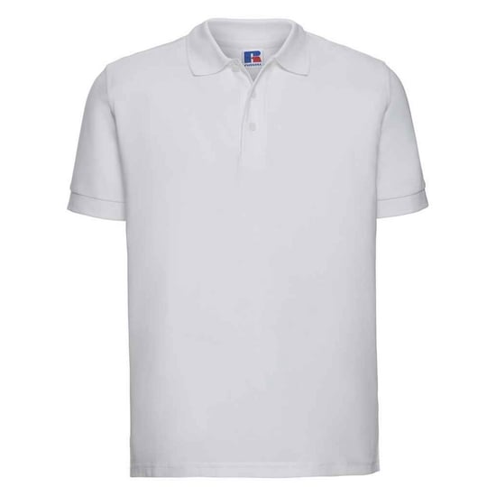 Russell Mens Ultimate Cotton Pique Polo Shirt (White) - Image 1
