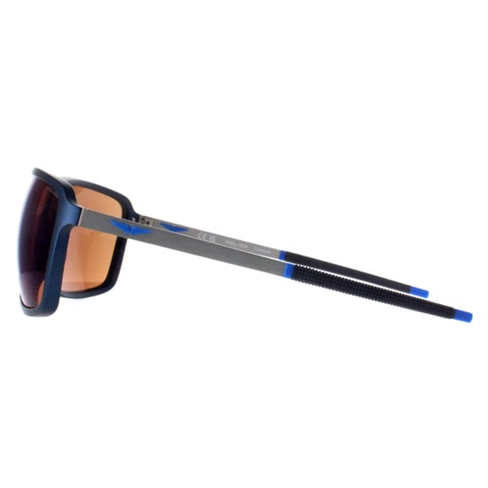 Police Square Mens Semi Matte Ruthenium Blue Brown Mirror Blue SPLL15 Solstice 4