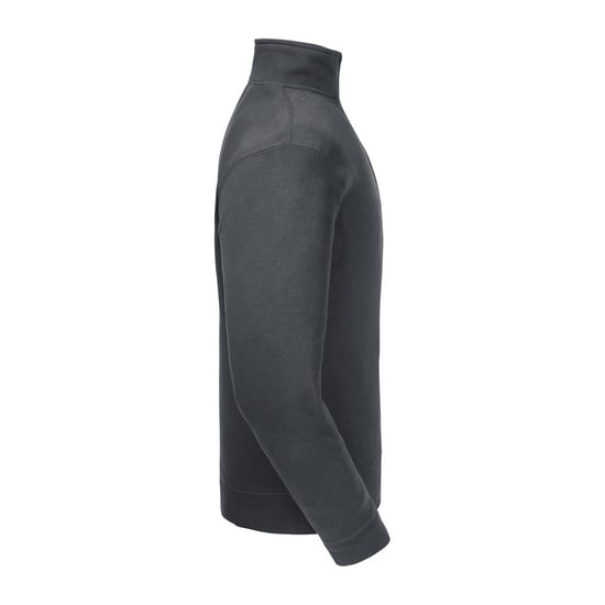 Russell Mens Authentic Zip Neck Sweatshirt (Convoy Grey) - Image 3