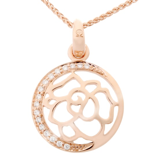 Orphelia 'Blair' Women's 925 Sterling Silver Set: Chain-Pendant + Earrings - Rose SET-7089/1 - Image 2