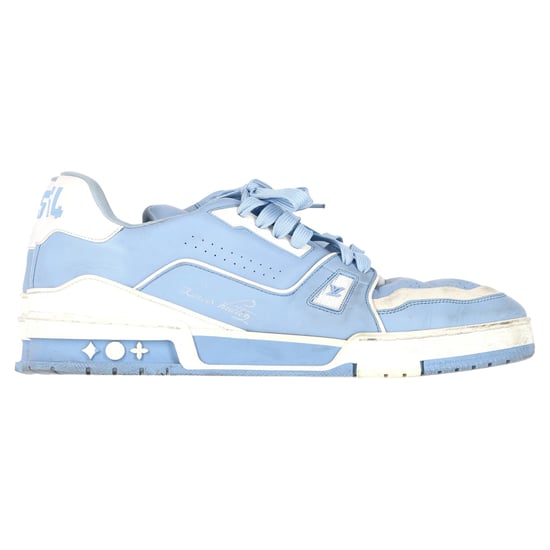 Louis Vuitton LV Trainers inLight Blue Leather - Image 1