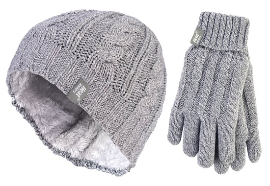 Heat Holders - Juego de gorro y guantes de invierno para mujer - Gris claro - Image 1