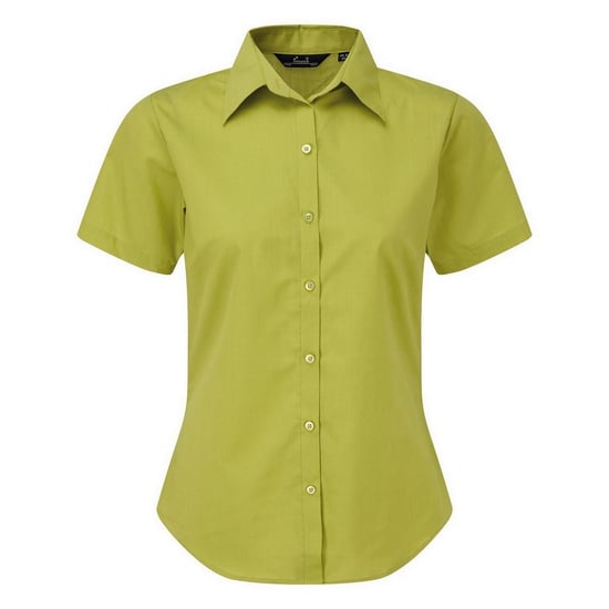 Premier Short Sleeve Poplin Blouse / Plain Work Shirt (Lime) - Image 1
