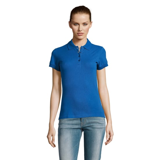 SOLS Womens/Ladies Passion Pique Short Sleeve Polo Shirt (Royal Blue) - Image 4