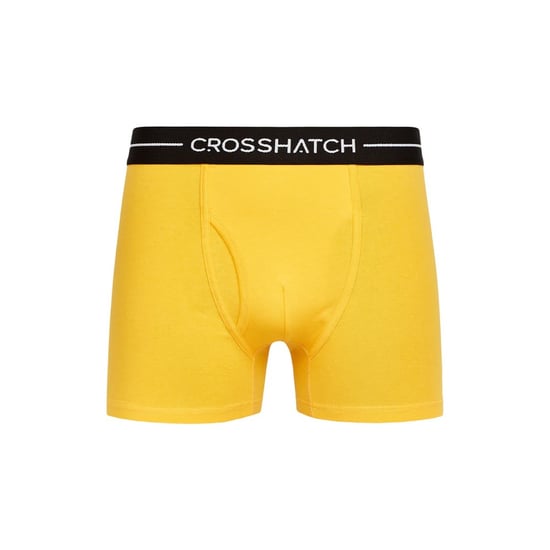 Crosshatch Mens Hexter Boxer Shorts (Pack Of 2) (Yellow) - Image 3