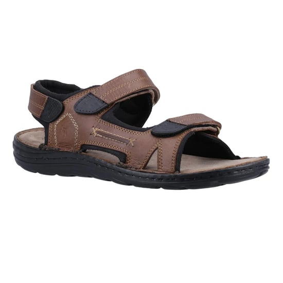 Hush Puppies Mens Alistair Leather Sandals (Tan) - Image 4