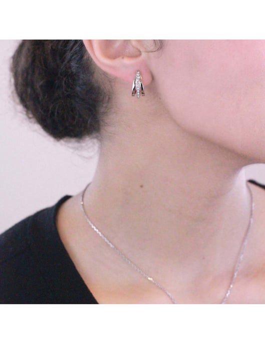 Conjuntos de aros Aurielle - Plata y cristal - Image 4
