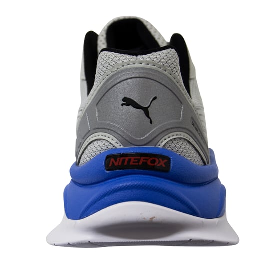 Puma Nitefox Highway Silver White Low Lace Up Mens Running Trainers 371480 01