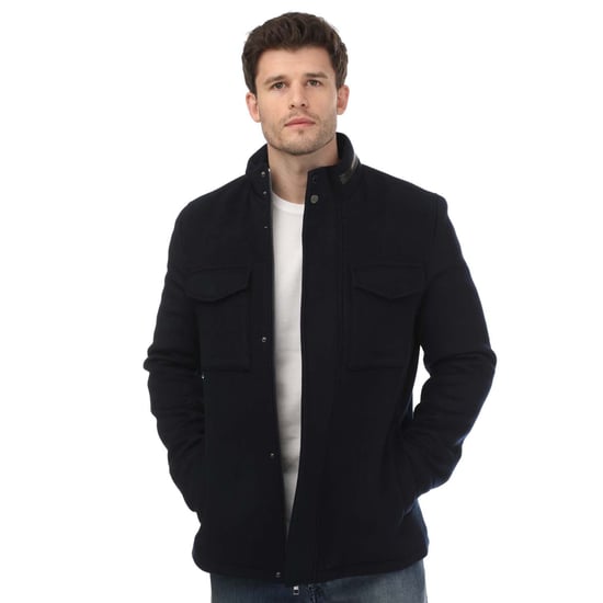 Men's Ted Baker Knowl Funnel Neck Field Jacket in Navy - Image 1