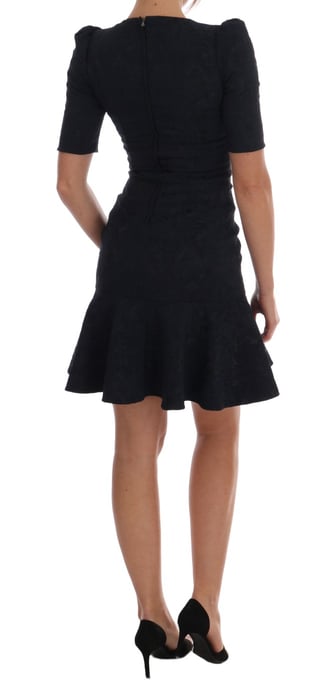 Vestido mini de campana negro y azul de Dolce & Gabbana - Image 3
