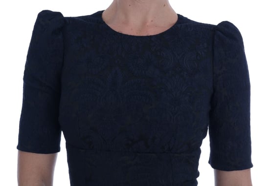 Vestido mini de campana negro y azul de Dolce & Gabbana - Image 4