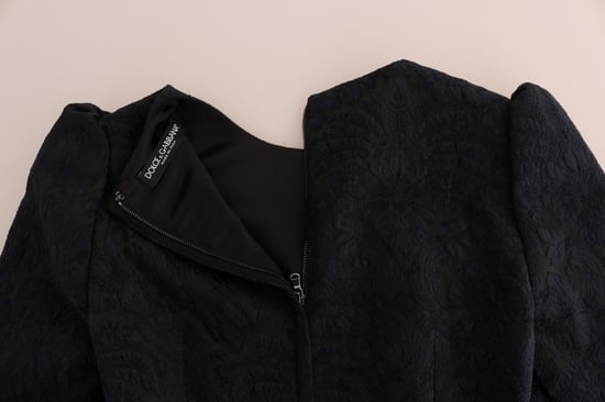 Vestido mini de campana negro y azul de Dolce & Gabbana - Image 5