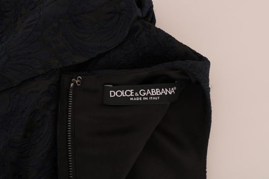 Vestido mini de campana negro y azul de Dolce & Gabbana - Image 6