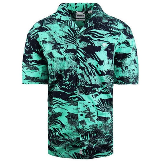 Timberland Stretch Camisa de verano floral verde para hombre - Image 1