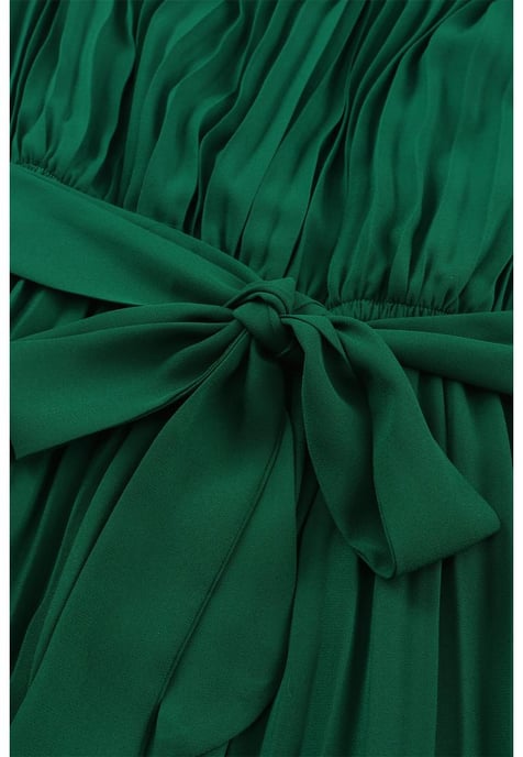 Azura Exchange Women's Pleated Wide Leg Jumpsuit with Belt in Green - Image 2
