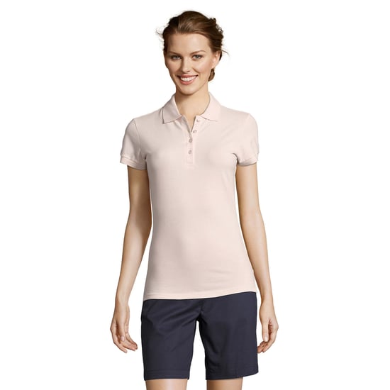 SOLS Womens/Ladies People Pique Short Sleeve Cotton Polo Shirt (Pale Pink) - Image 5