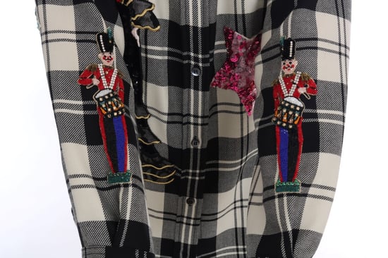 Camisa de Cristal de Cuento de Hadas Negra y Blanca de Dolce & Gabbana - Image 5