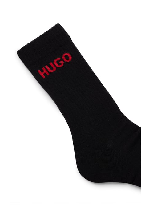 HUGO 6 Pack Men's Rib Logo Sock - Image 4