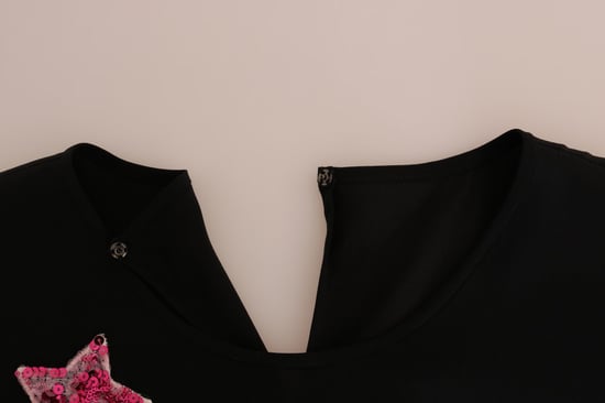 Blusa de seda negra Fairy Tale de mujer de Dolce & Gabbana con cristales - Image 6