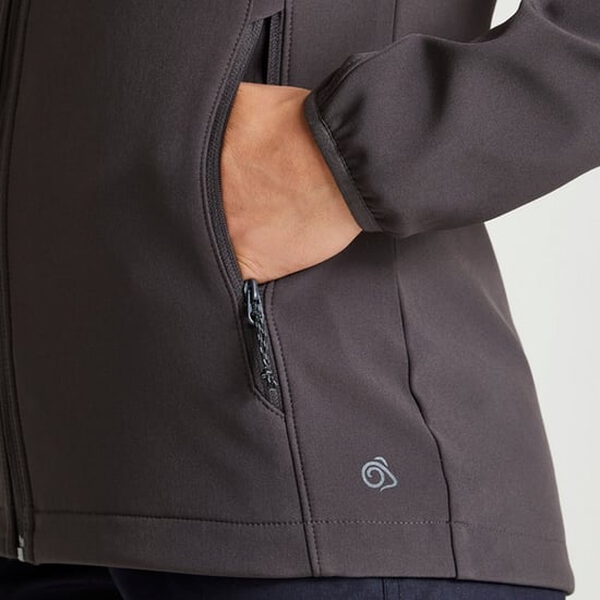 Craghoppers Womens/Ladies Expert Basecamp Soft Shell Jacket (Carbon Grey)