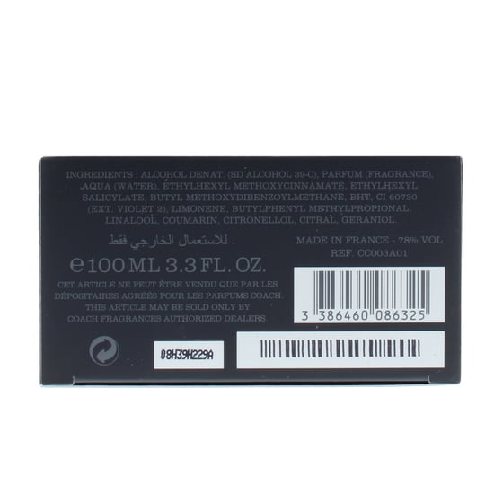 Coach For Men Eau de Toilette 100ml Spray