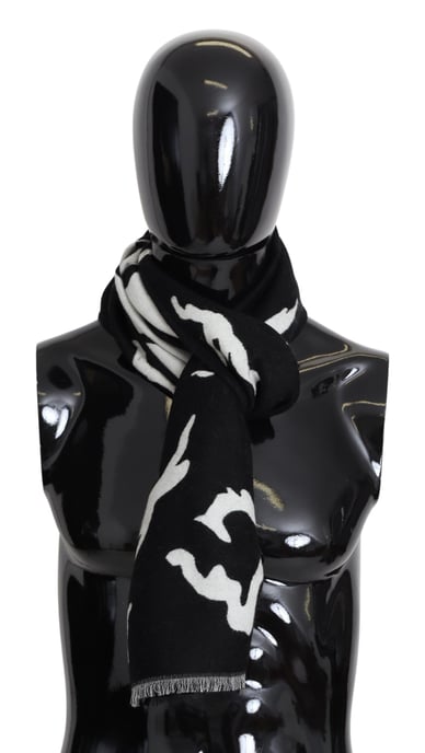 Bufanda Unisex de Lana en Negro y Blanco de Givenchy, Caliente para Invierno, Chal para Hombre - Image 1