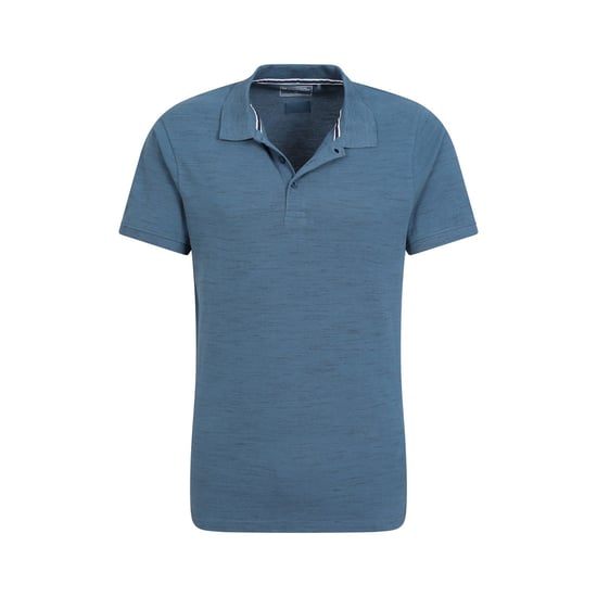 Mountain Warehouse Mens Dawnay Textured Pique Polo Shirt (Blue) - Image 4
