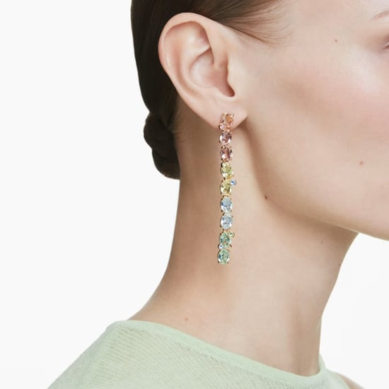 Swarovski 'Gema' Women's Gold Plated Metal Drop Earrings - Gold 5705809 - Image 5