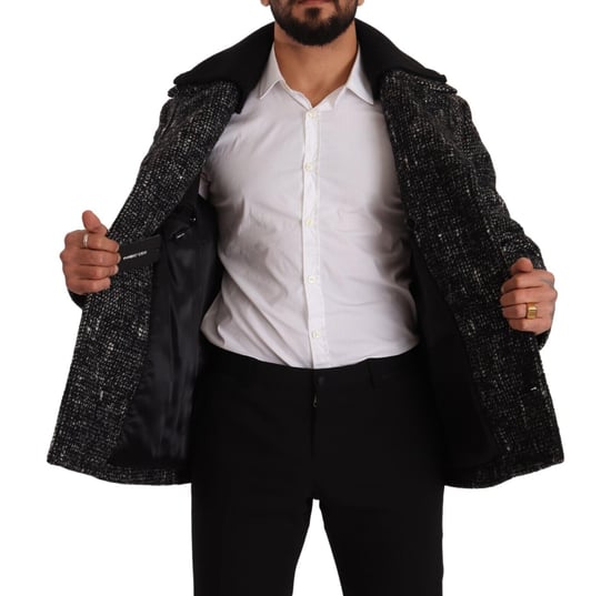 Abrigo de lana negro de doble botonadura de Dolce & Gabbana para hombre - Image 6