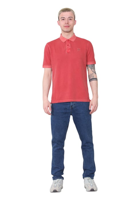 Polo SS para hombre de M&S en rojo ladrillo - Image 4