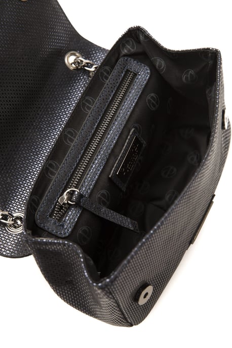 Bolso de hombro de cuero azul Pompei Donatella para mujer - Image 5