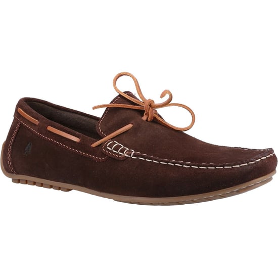 Hush Puppies Reuben Suede Men's Brown Boat Shoes - Image 1