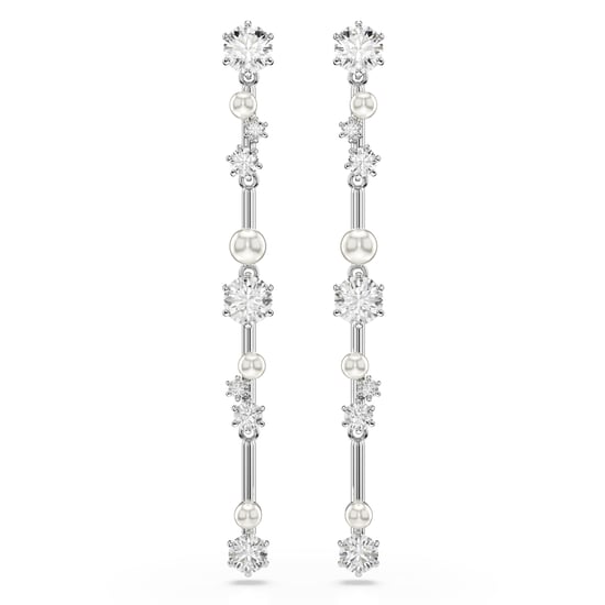 Swarovski 'Constella Bars' Women's Base Metal Drop Earrings - Silver 5705614 - Image 1