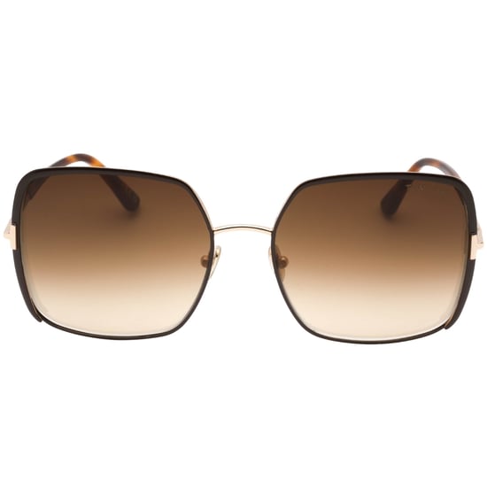 Tom Ford Gradient Brown Lens Shiny Dark Brown Sunglasses