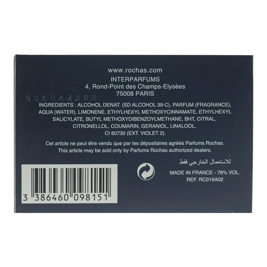 L'Homme Rochas Eau De Toilette Vaporizador 60 ml - Image 4