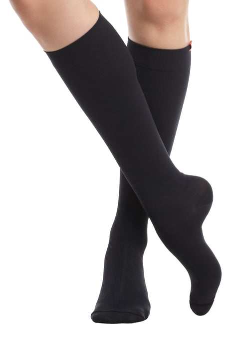 VIM&VIGR - Calcetines de compresión graduada 20-30 mmhg con nylon que absorbe la humedad para hombres y mujeres - Negro - Image 2
