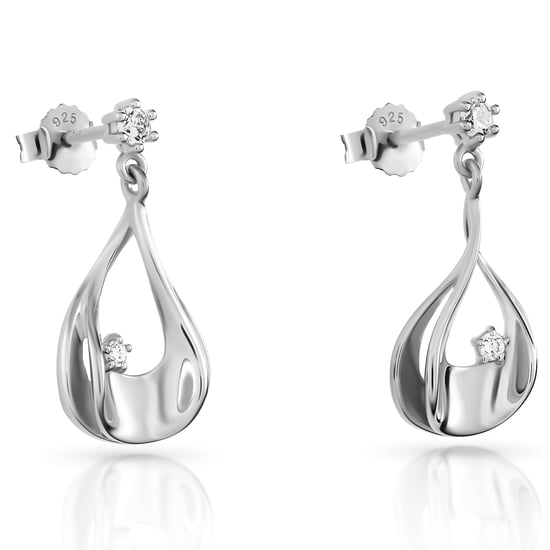 Orphelia 'Etoile' Women's 925 Sterling Silver Drop Earrings - Silver ZO-7524 - Image 5