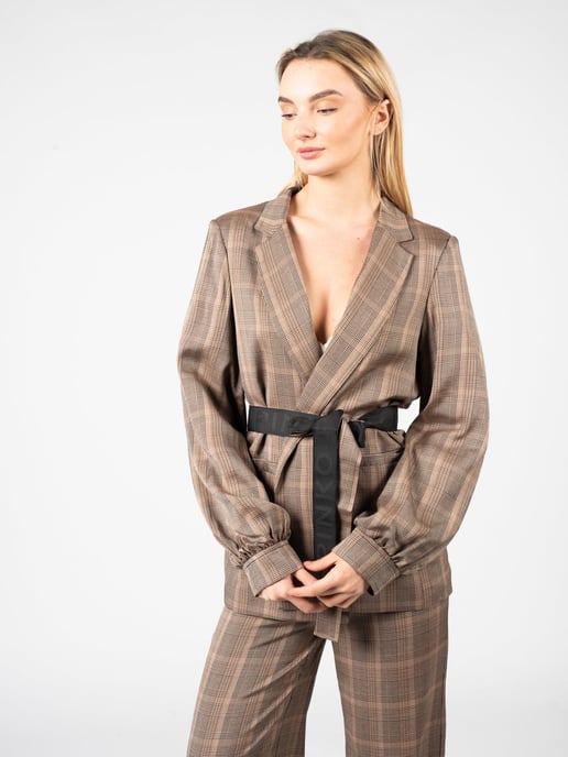 Pinko Chaqueta Giornale de mujer marrón - Image 3