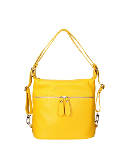 Viola Castellani Bolsa de hombro convertible en mochila Mujer YELLOW - Image 1