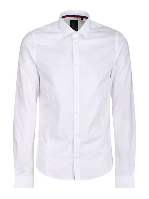 Luke 1977 Men's The Butchers Pencil Slim Fit Smart Shirt in White