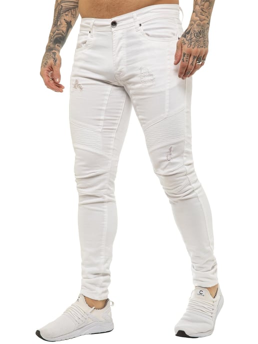 Enzo Biker Jeans - Blanco - Image 1