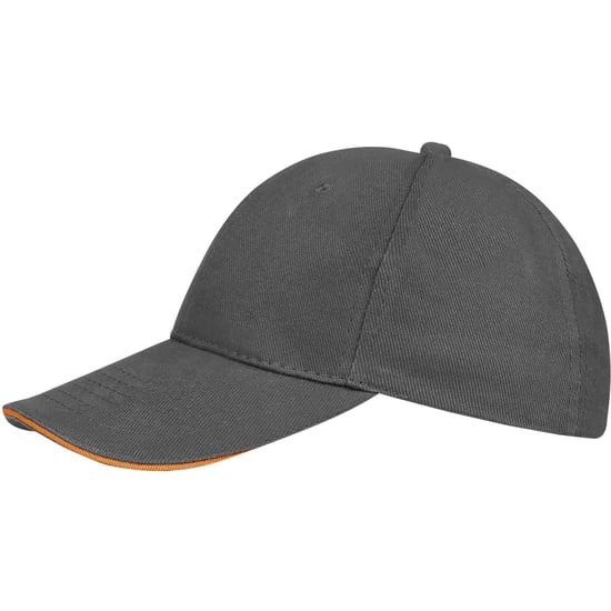 SOLS Unisex Buffalo 6 Panel Baseball Cap (Grey/Orange)
