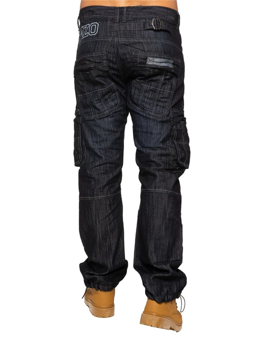 Enzo | Vaqueros de combate para hombre - Azul oscuro - Image 4