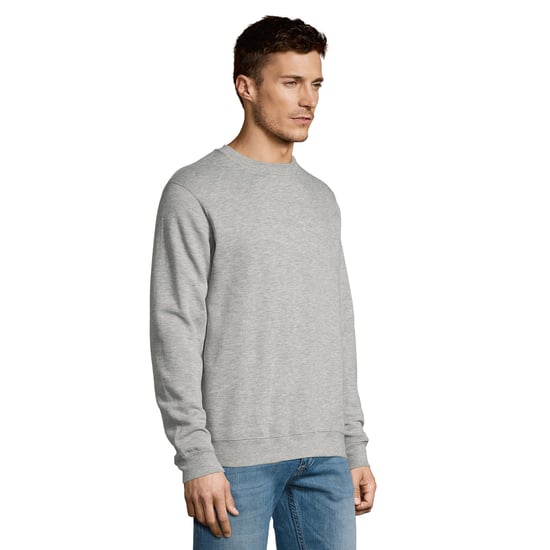 SOLS Unisex Adult New Supreme Sweatshirt (Grey Melange) - Image 3