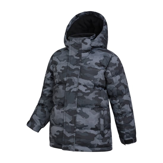 Mountain Warehouse Childrens/Kids Snow II Printed Water Resistant Padded Jacket (Camo Green) - Image 3