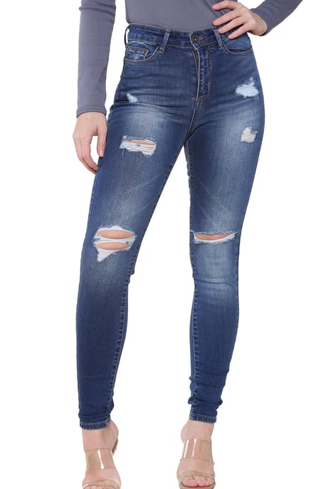 Vaqueros pitillo elásticos para mujer| Enzo Designer Ladieswear - Image 2