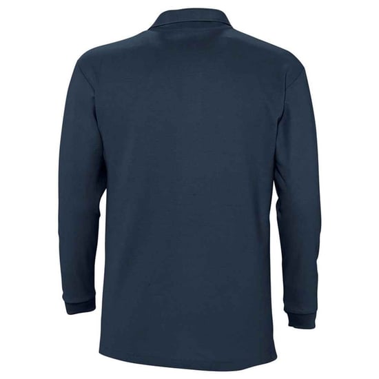 SOLS Unisex Adult Winter II Long-Sleeved Polo Shirt (Navy) - Image 2