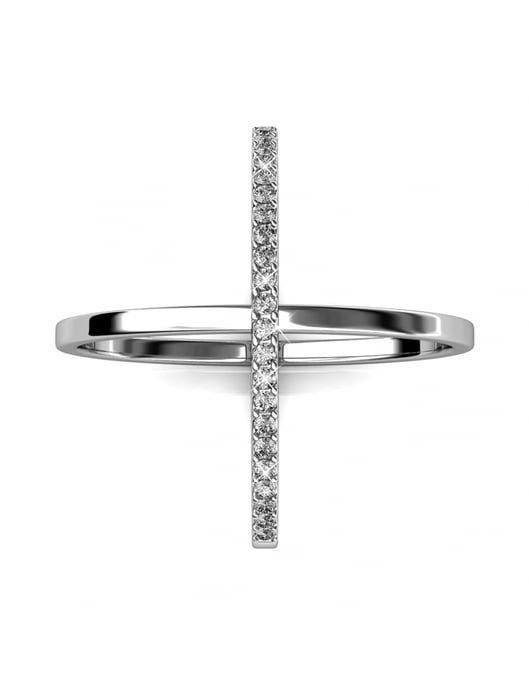 Anillo X Duo - Plata y Cristal - Image 5