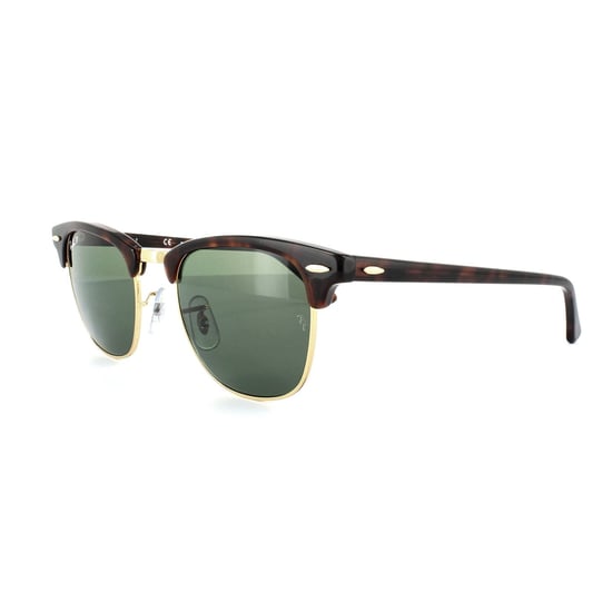 Gafas de sol Ray-Ban Clubmaster 3016 990/58 Rojo Habana Verde Polarizado Grande - Image 2