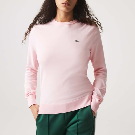 Women's Lacoste Organic Cotton Crewneck Sweatshirt in Pink